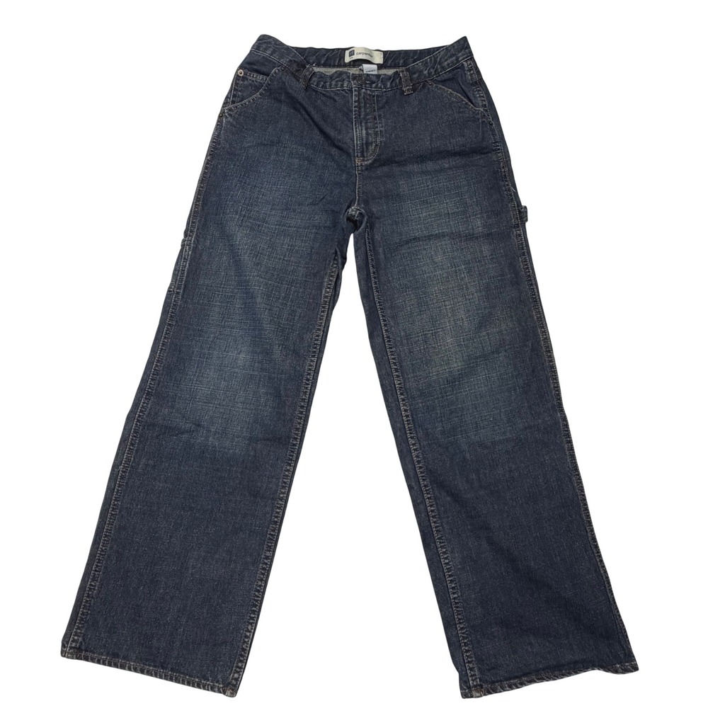 GAP Kids Carpenter Jeans Dark Wash Denim Utility‎ Pants 14 Husky 2009